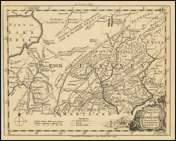 61-Mid-Atlantic and Pennsylvania Map By Thomas Kitchin