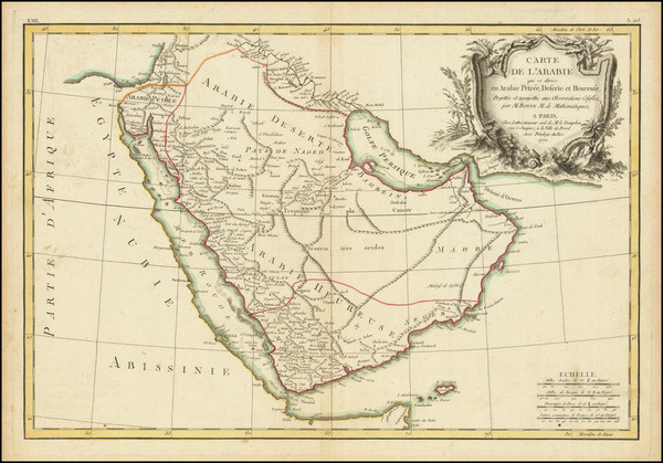 60-Middle East and Arabian Peninsula Map By Jean Lattré