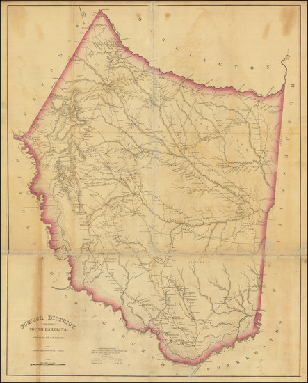 38-South Carolina Map By Robert Mills