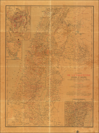 33-Holy Land Map By A. Legendre / L. Thuillier