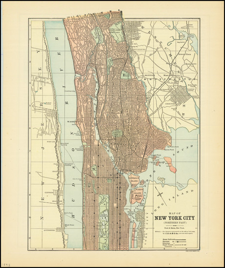 36-New York City Map By People's Publishing Co.