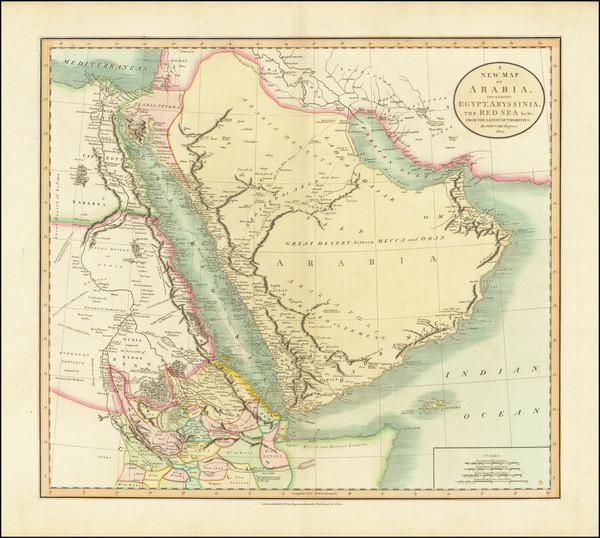 92-Middle East, North Africa and East Africa Map By John Cary