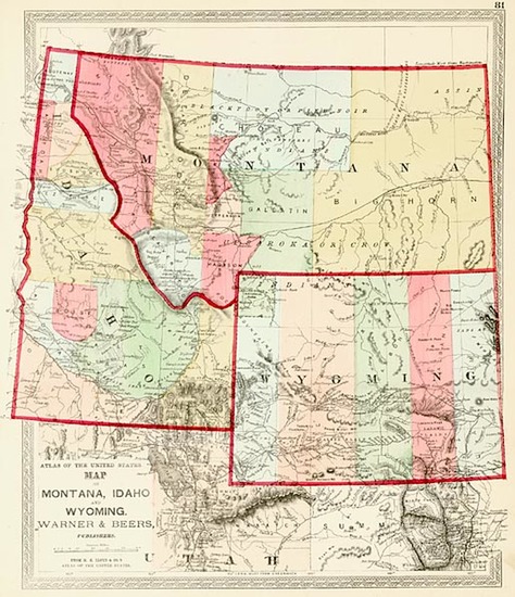 61-Plains and Rocky Mountains Map By H.H. Lloyd