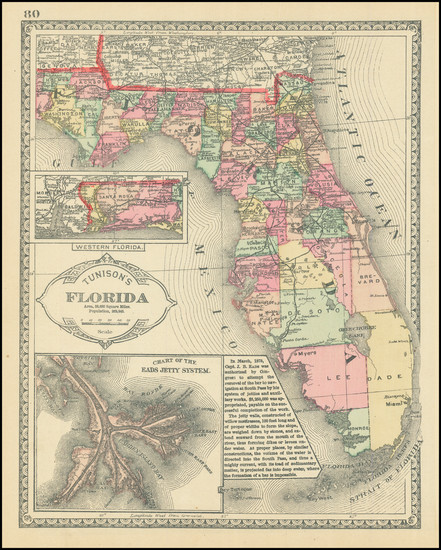 43-Florida Map By H.C. Tunison