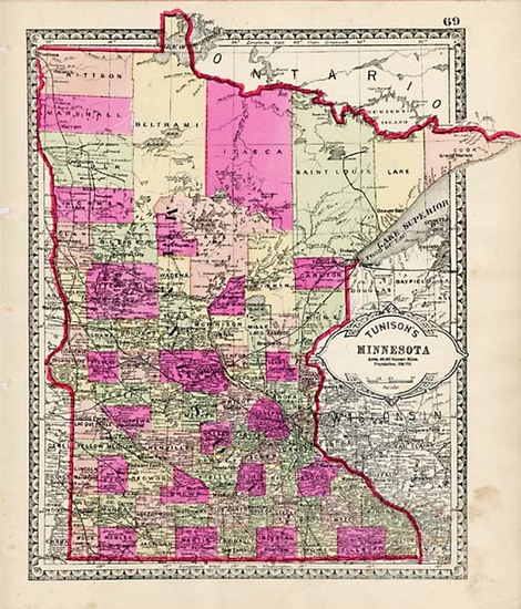 71-Midwest Map By H.C. Tunison