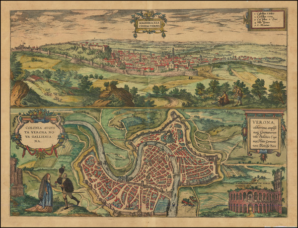 6-Other Italian Cities Map By Georg Braun  &  Frans Hogenberg