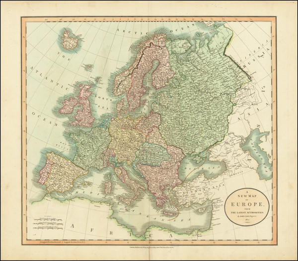 85-Europe Map By John Cary