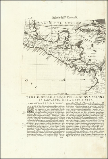 4-Central America Map By Vincenzo Maria Coronelli