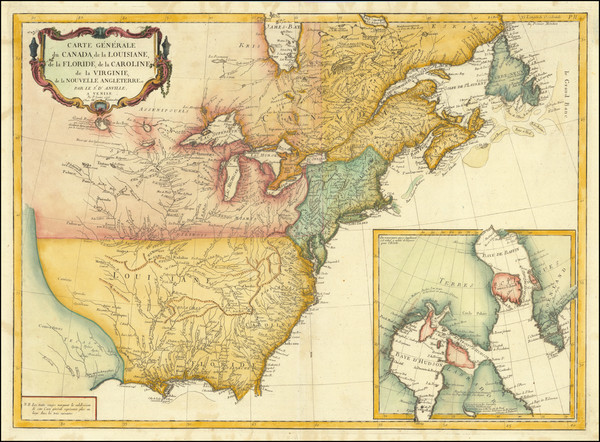 46-United States, South, Southeast, Midwest, American Revolution, Canada and Eastern Canada Map By