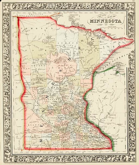 72-Midwest Map By Samuel Augustus Mitchell Jr.