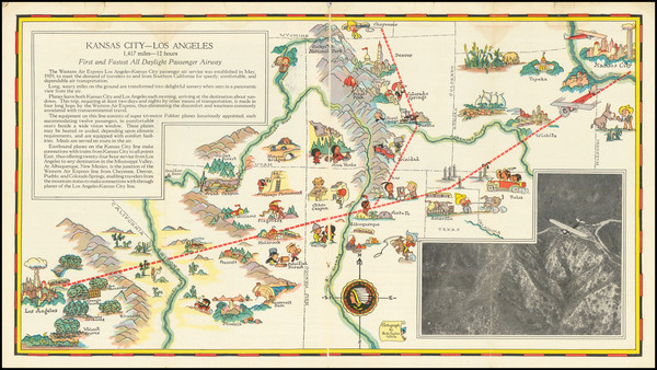 64-Plains, Southwest, Rocky Mountains, California and Pictorial Maps Map By Ruth Taylor White