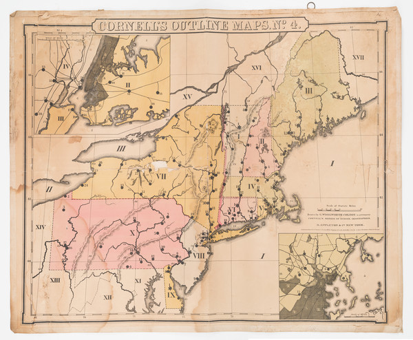 40-New England, New York State and Pennsylvania Map By G.W. Colton