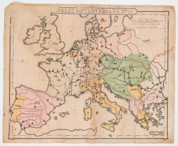 88-Europe Map By G.W. Colton