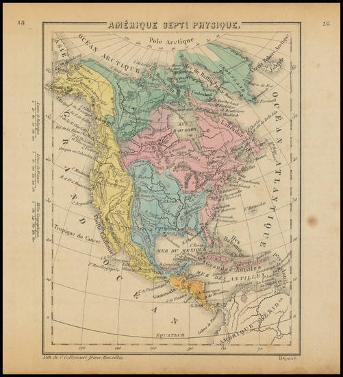 5-North America Map By C. Callewaert freres