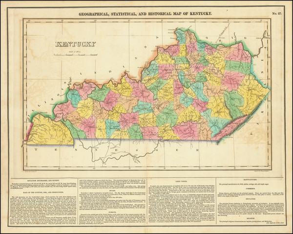 59-Kentucky Map By Henry Charles Carey  &  Isaac Lea