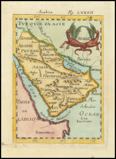 59-Middle East and Arabian Peninsula Map By Alain Manesson Mallet