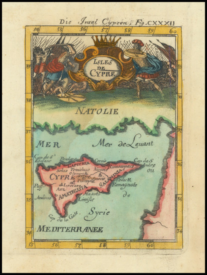 12-Cyprus Map By Alain Manesson Mallet