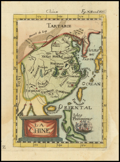55-China, Korea and Philippines Map By Alain Manesson Mallet