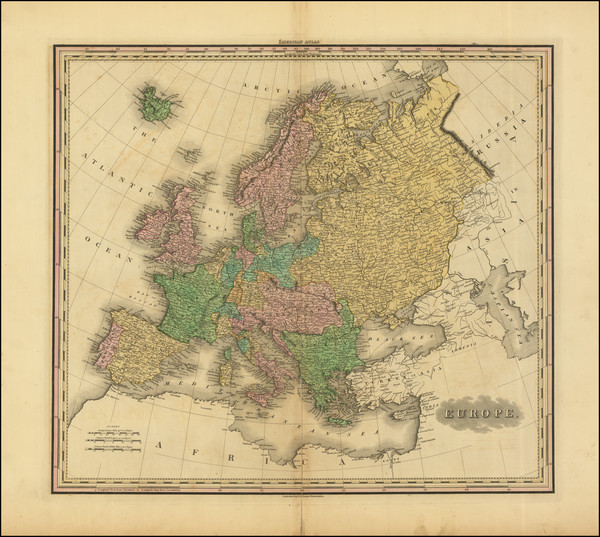 68-Europe Map By Henry Schenk Tanner