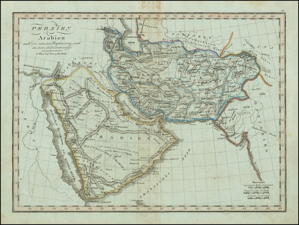 90-Middle East, Arabian Peninsula and Persia & Iraq Map By Tranquillo Mollo