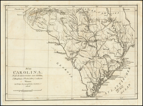 86-South Carolina Map By Weimar Geographische Institut