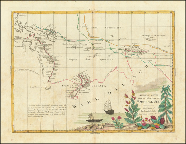 11-Australia & Oceania, Pacific, Australia, Oceania and New Zealand Map By Antonio Zatta