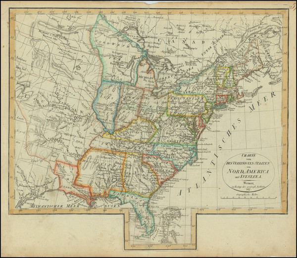 14-United States, Texas, Midwest, Illinois, Michigan, Wisconsin and Plains Map By Weimar Geographi