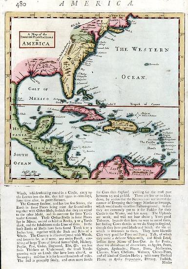 45-Southeast, Texas, Caribbean and Central America Map By Herman Moll