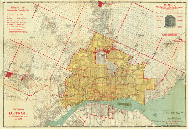 15-Michigan Map By William Sauer