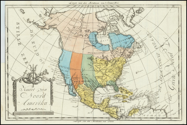 59-North America Map By Willem Albert Bachienne