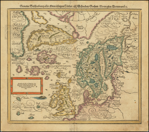 86-Polar Maps, Atlantic Ocean, Baltic Countries, Scandinavia, Iceland and Eastern Canada Map By Se