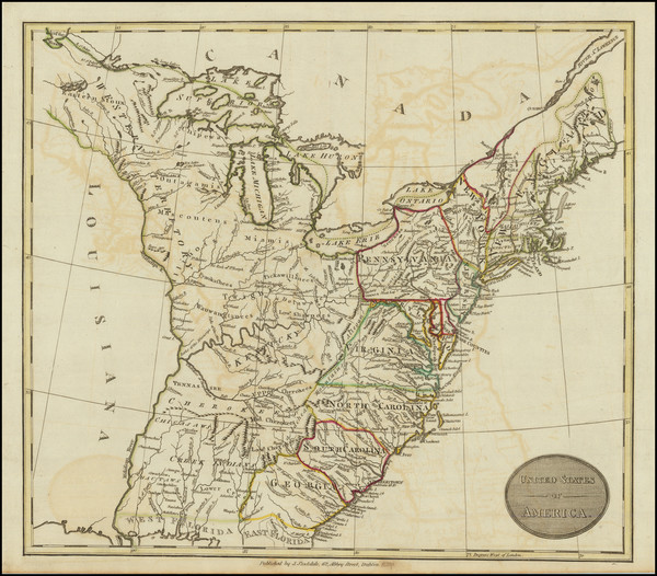 50-United States Map By John Stockdale
