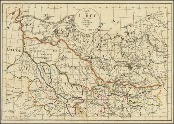 73-India and Central Asia & Caucasus Map By Anonymous