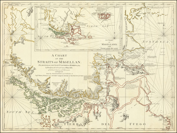 87-Polar Maps, Argentina and Chile Map By Robert Sayer  &  John Bennett