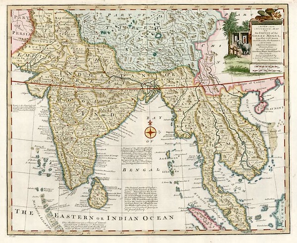 33-Asia, India, Southeast Asia and Central Asia & Caucasus Map By Emanuel Bowen