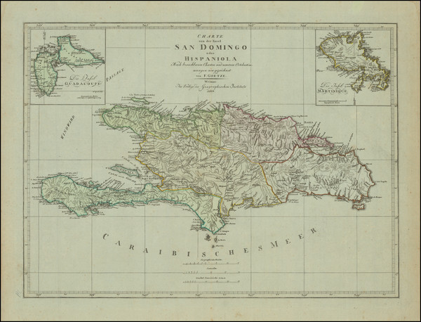 93-Hispaniola and Martinique Map By Weimar Geographische Institut