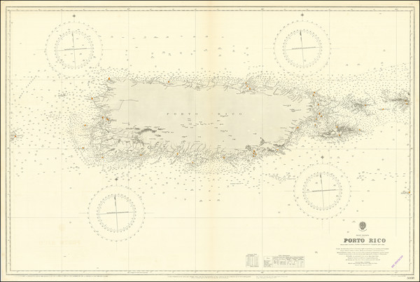 61-Puerto Rico Map By British Admiralty