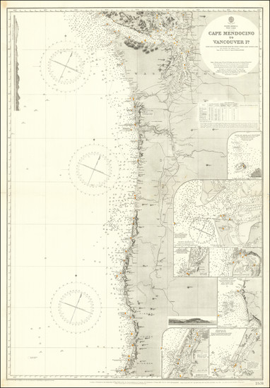 96-Pacific Northwest, Oregon and Washington Map By British Admiralty