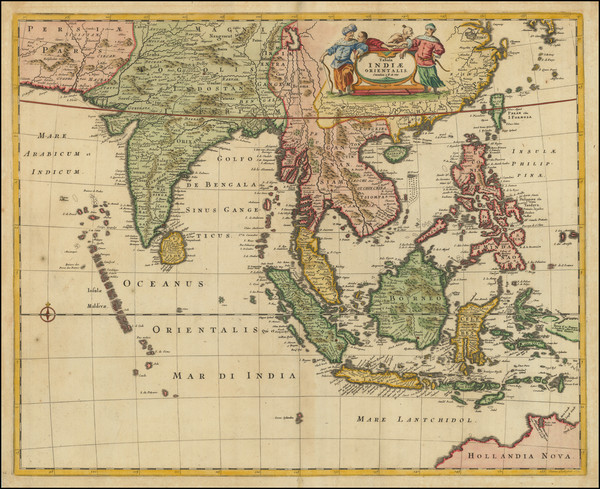 35-India, Southeast Asia, Philippines, Indonesia and Thailand, Cambodia, Vietnam Map By Frederick 