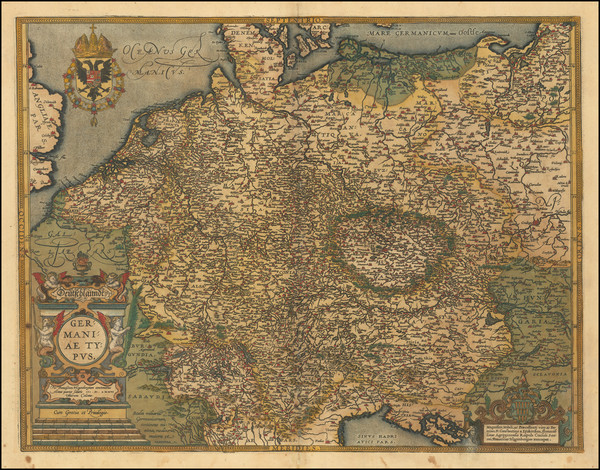 28-Netherlands, Poland, Baltic Countries and Germany Map By Abraham Ortelius / Johannes Baptista V