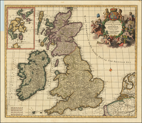 98-British Isles Map By Johannes Covens  &  Cornelis Mortier