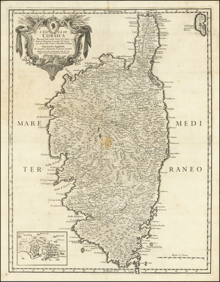 23-Corsica Map By Calcografia della R.C.A