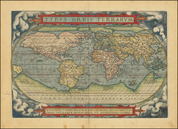 56-World Map By Abraham Ortelius