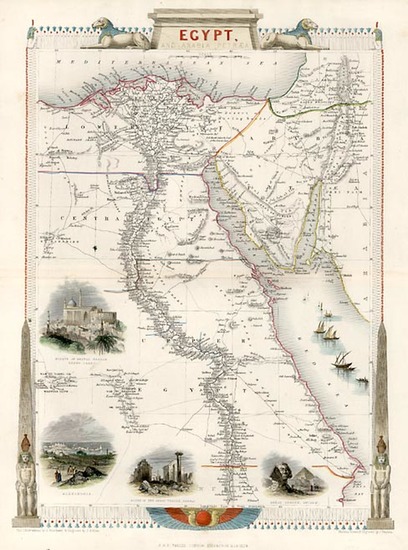 11-Asia, Middle East, Africa and North Africa Map By John Tallis