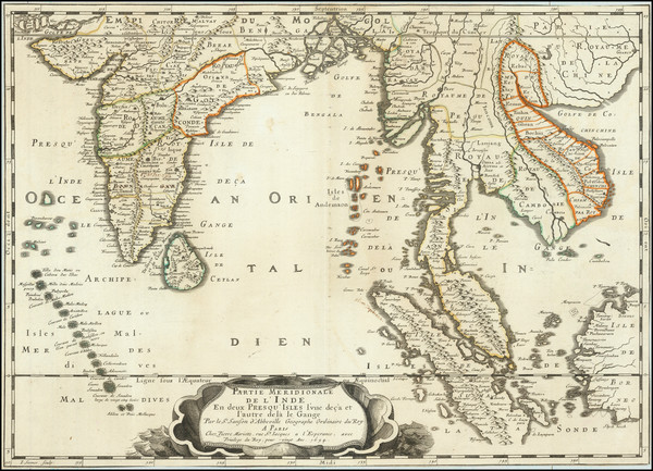98-Indian Ocean, India, Southeast Asia, Indonesia, Malaysia and Thailand, Cambodia, Vietnam Map By