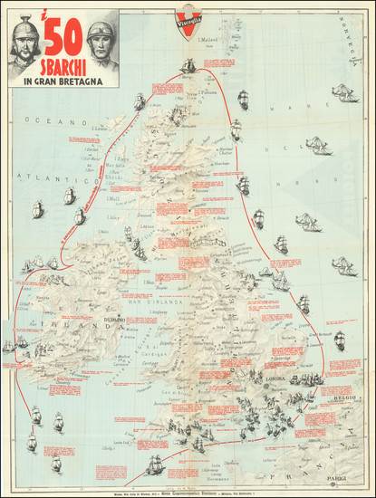 84-British Isles and World War II Map By La Visceglia