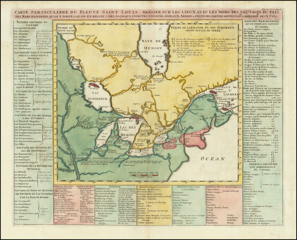 93-Midwest, Michigan, Minnesota, Wisconsin, Plains, Canada and Western Canada Map By Henri Chatela