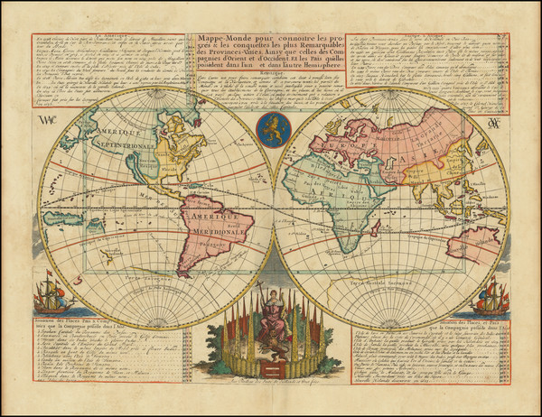 59-World and California as an Island Map By Henri Chatelain