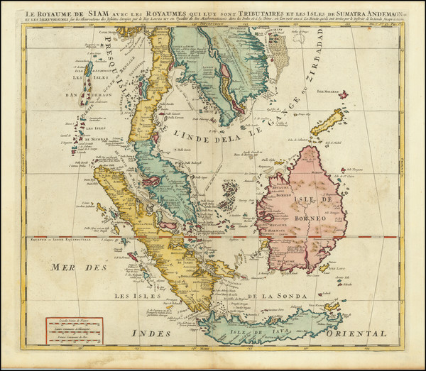 85-Southeast Asia, Indonesia, Malaysia and Other Islands Map By Henri Chatelain