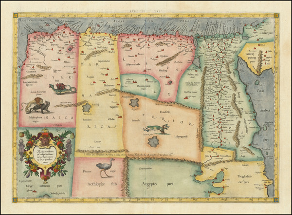 42-Egypt and North Africa Map By  Gerard Mercator